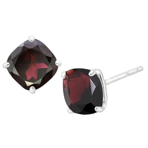 1.01 CT GARNET 925 STERLING SILVER EARRINGS