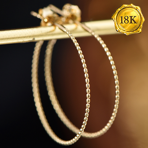 18KT SOLID GOLD HOOP EARRINGS