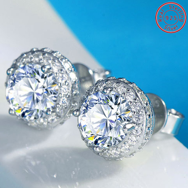 2 Carat Moissanite 925 Sterling Silver Earrings