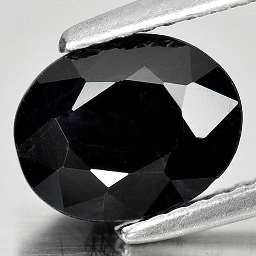 ASTONISHING ! 5.60 CT GENUINE BLACK SAPPHIRE OVAL CUT LOOSE GEMSTONE