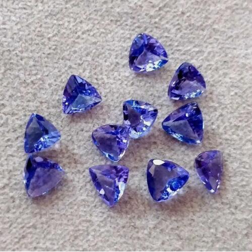 PERFECT ! 1.00 CT TANZANITE SPARKLING EGYPTIAN BLUE TRILLION CUT LOOSE GEMSTONE LOT (8 PC)