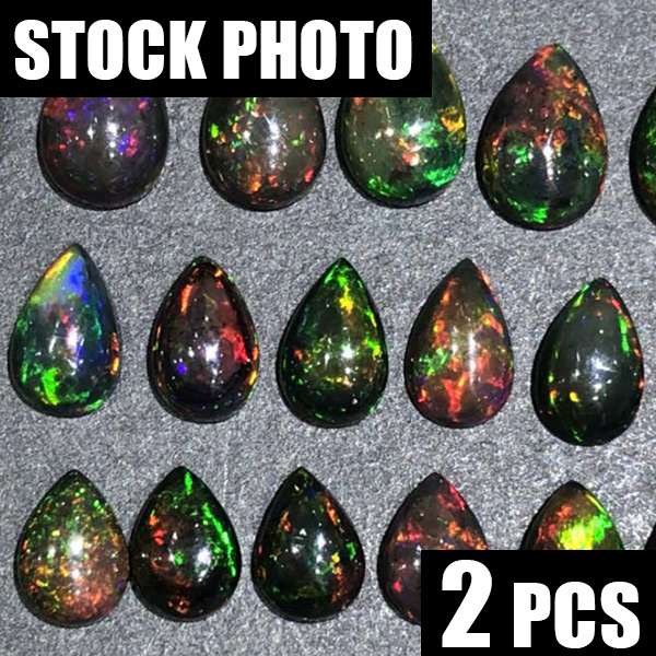 TOP GRADE EYE CLEAN ! 2PCS TEAR CUT ETHIOPIAN BLACK