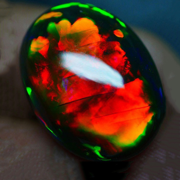 1.25 CT GENUINE ETHIOPIAN BLACK OPAL ELECTRIC RAINBOW MIX Loose Diamond & Gemstones