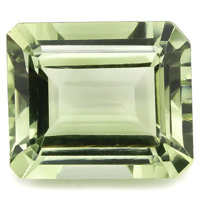 DAZZLING ! 3 CT GREEN AMETHYST LIGHT GREEN TEA EMERALD CUT LOOSE GEMSTONE