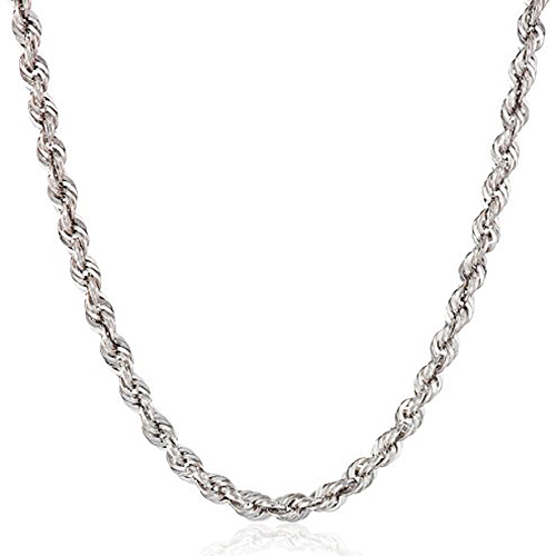 18 INCHES 1MM STERLING SILVER ITALIAN ROPE CHAIN 925 STERLING SILVER NECKLACE