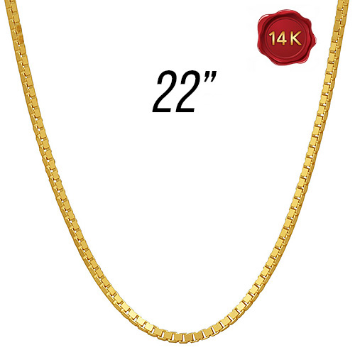 Jewelryroom.com - 22 INCHES 0.8MM 14KT SOLID GOLD BOX CHAIN - Item ...