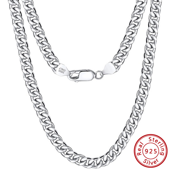 22 INCHES 925 STERLING SILVER FIGARO CHAIN MENS