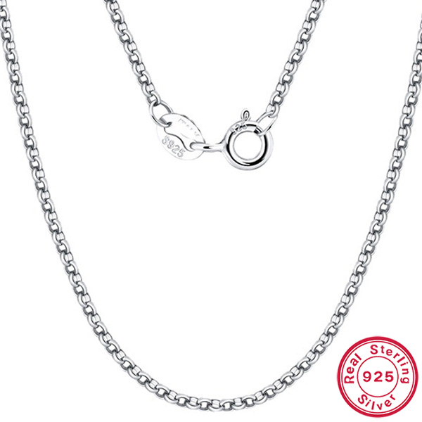 Jewelryroom.com - 60CM ITALY ROLO CHAIN 925 STERLING SILVER NECKLACE ...