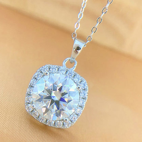 5 Carat Moissanite 925 Sterling Silver Necklace