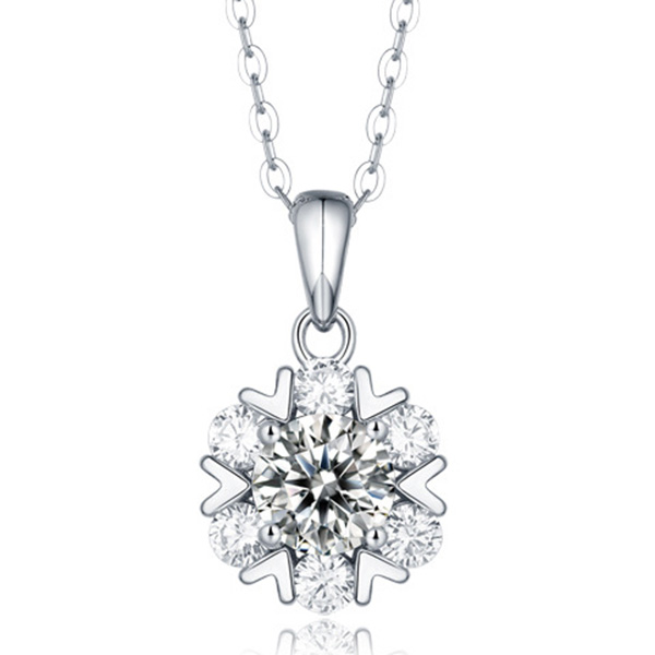 (CERTIFICATE REPORT) ELITE ! ! 2.00 CT DIAMOND MOISSANITE 925 STERLING SILVER NECKLACE