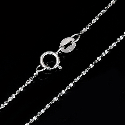 PLATINUM OVER 0.925 STERLING SILVER NECKLACE