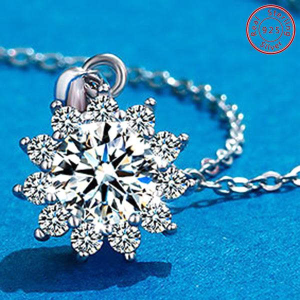 2 Carat Moissanite 925 Sterling Silver Necklace