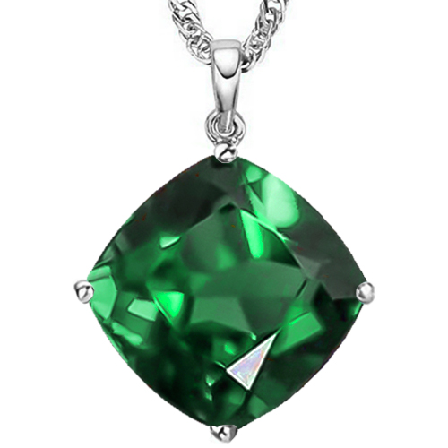 VS CLARITY ! 3.10 CT EUROPEAN EMERALD 10KT SOLID GOLD PENDANT