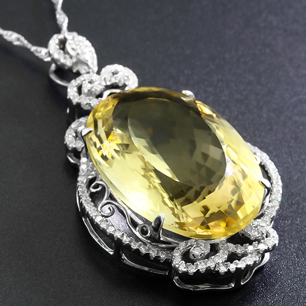 SPECIAL MADE ! RARE 38.11 CT CANARY YELLOW CITRINE
