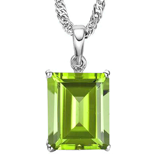 1/2 CT PERIDOT 10KT SOLID GOLD PENDANT