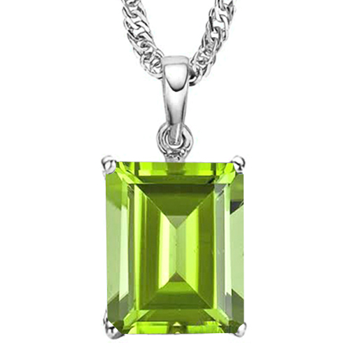 PRECIOUS ! 1/2 CT PERIDOT 10KT SOLID GOLD PENDANT