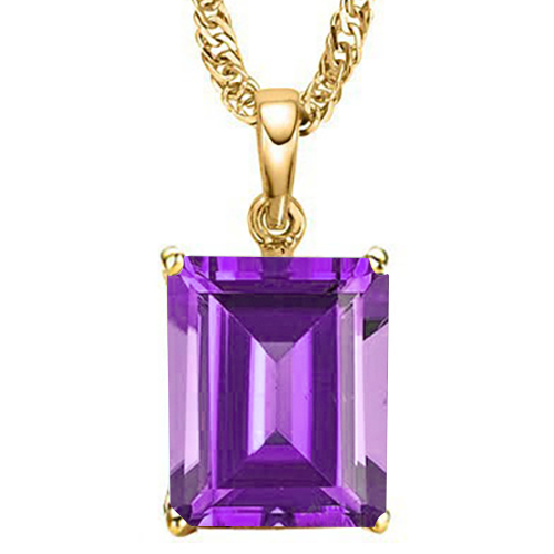 CHARMING !  2/3 CT AMETHYST 10KT SOLID GOLD PENDANT