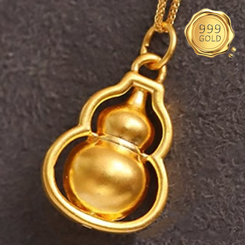 AWESOME ! CALABASH 24KT SOLID GOLD PENDANT