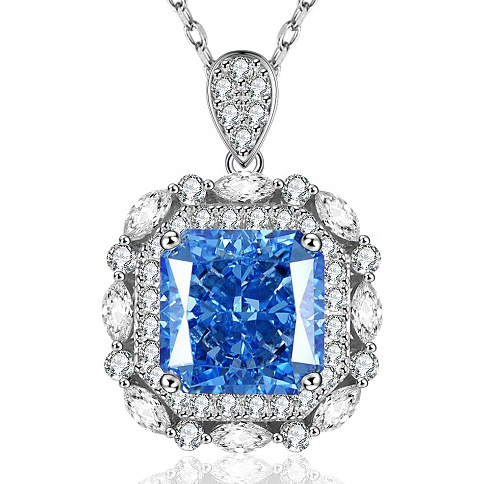 Jewelryroom.com - NEW!! 5.00 CT CREATED SWISS BLUE TOPAZ & WHITE ...
