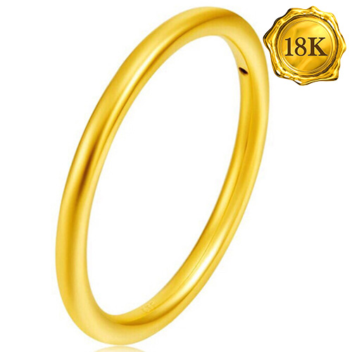 AVAILABLE SIZE OPTIONS: US 5 - US 8 ! UNIQUE DESIGN 18KT PLATED PLAIN GOLD RING