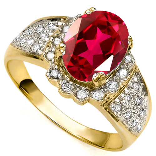 VS CLARITY ! 1.49 CT EUROPEAN RUBY & 1/4 CT DIAMOND 10KT SOLID GOLD RING