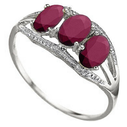 AWESOME ! 1.41 CT AFRICAN RUBY & GENUINE DIAMOND 10KT SOLID GOLD RING