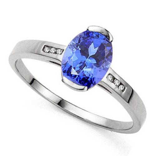 Jewelryroom.com - (IN STOCK NOW!!) 1.12 CARAT TANZANITE & DIAMOND 10KT ...
