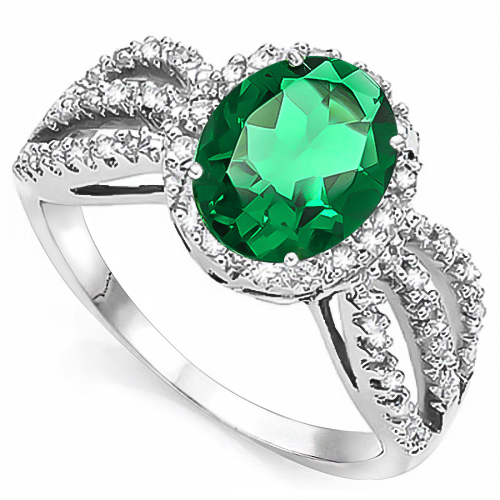 VS CLARITY ! 1.88 CT EUROPEAN EMERALD & 1/4 CT DIAMOND 10KT SOLID GOLD RING