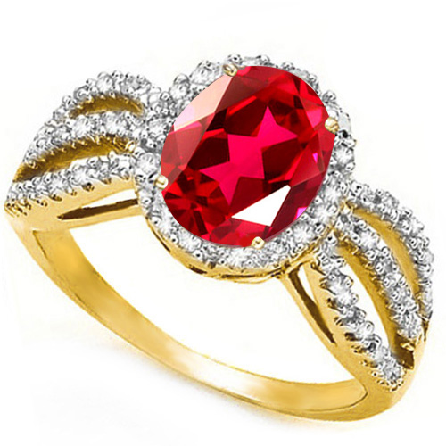 VS CLARITY ! 3.33 CT EUROPEAN RUBY & 1/5 CT DIAMOND 10KT SOLID GOLD RING
