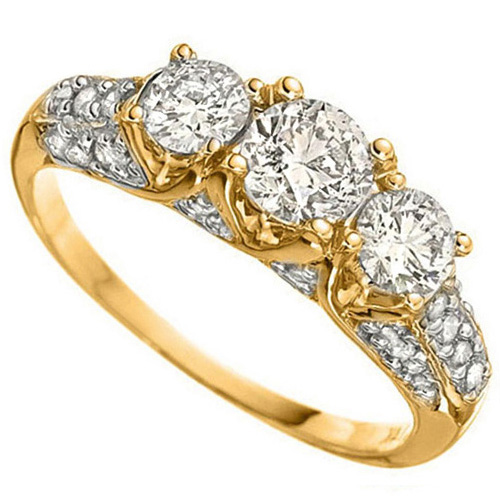 ADORABLE ! 1.01 CT GENUINE DIAMOND 14KT SOLID GOLD ENGAGEMENT RING
