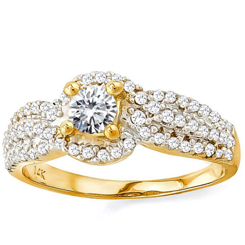 Jewelryroom.com - VS CLARITY ! 1/4 CT DIAMOND MOISSANITE & 2/5 CT ...