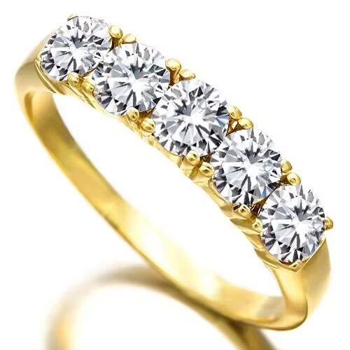 PRICELESS !  1.00 CT DIAMOND MOISSANITE (HEART & ARROWS CUT/VVS) 10KT SOLID GOLD ENGAGEMENT RING