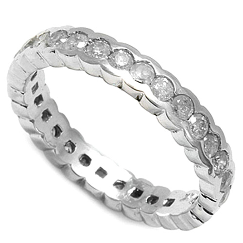 1.00 CT DIAMOND (VS CLARITY) 14KT SOLID GOLD ETERNITY RING