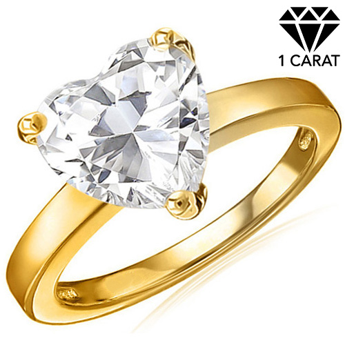 (CERTIFICATE REPORT) 1.00 CT DIAMOND MOISSANITE (VVS) SOLITAIRE 10KT SOLID GOLD ENGAGEMENT RING