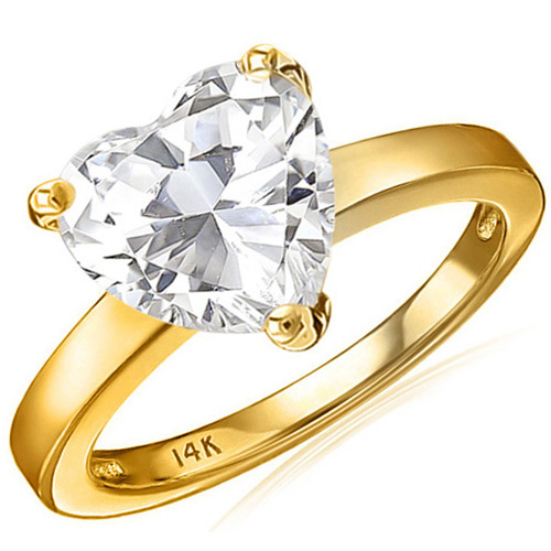 (CERTIFICATE REPORT) 1.00 CT DIAMOND MOISSANITE (VVS) SOLITAIRE 14KT SOLID GOLD ENGAGEMENT RING