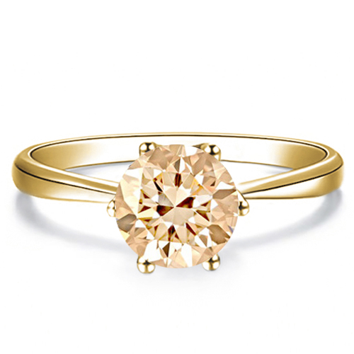 4.5MM GENUINE CHOCOLATE DIAMOND SOLITAIRE 10KT SOLID