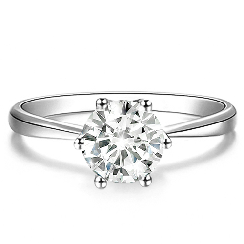 LIMITED ITEM ! 1/2 CT GENUINE DIAMOND (F-G/SI2) SOLITAIRE 14KT SOLID GOLD ENGAGEMENT RING