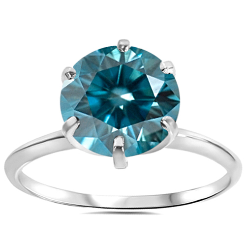 Jewelryroom.com - 1.00 CT GENUINE BLUE DIAMOND SOLITAIRE 14KT SOLID ...