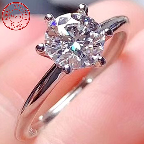 20 Carat Moissanite 925 Sterling Silver Ring