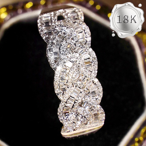 LUXURY COLLECTION ! 0.35 CT GENUINE DIAMOND 18KT SOLID GOLD RING