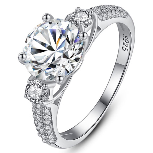 Jewelryroom.com - AAAAA CUBIC ZIRCONIA ENGAGEMENT 925 STERLING SILVER ...