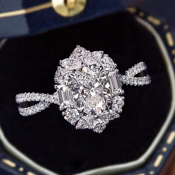 (CERTIFICATE REPORT) 1.00 CT DIAMOND MOISSANITE 925 STERLING SILVER RING