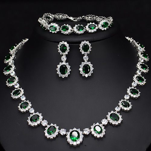 Jewelryroom.com - NEW! CREATED EMERALD EARRINGS BRACELET & NECKLACE 3 ...