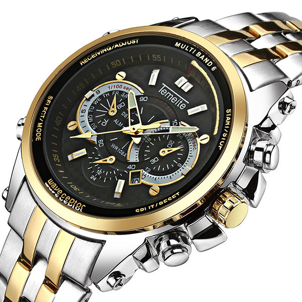 CLASSIC CHRONOGRAPH 18K GOLDPLATED WATER RESISTANT