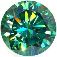 (CERTIFICATE REPORT) 5.00 CT EMERALD GREEN DIAMOND MOISSANITE (VVS) BRILLIANT CUT LOOSE
