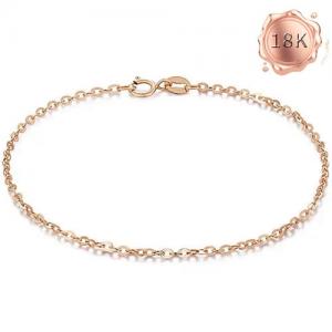 17CM AU750 18K SOLID GOLD CABLE CHAIN 18KT SOLID GOLD BRACELET