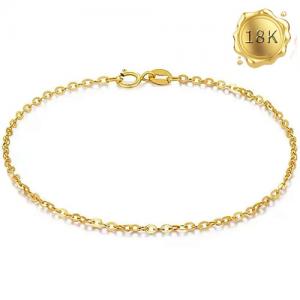 17CM AU750 18K SOLID GOLD CABLE CHAIN 18KT SOLID GOLD BRACELET