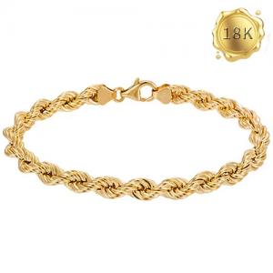 20CM 2.8G AU750 ROPE CHAIN 18KT SOLID GOLD MENS BRACELET