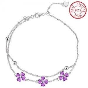 SCINTILLATING ! AMETHYST 925 STERLING SILVER BRACELET