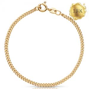 17CM AU750 CURB CHAIN 18KT SOLID GOLD BRACELET